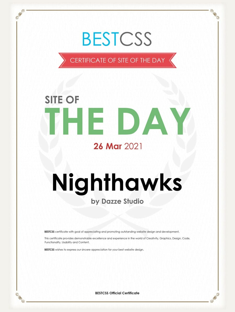bestcss-site-of-the-day-2.0-nighthawks